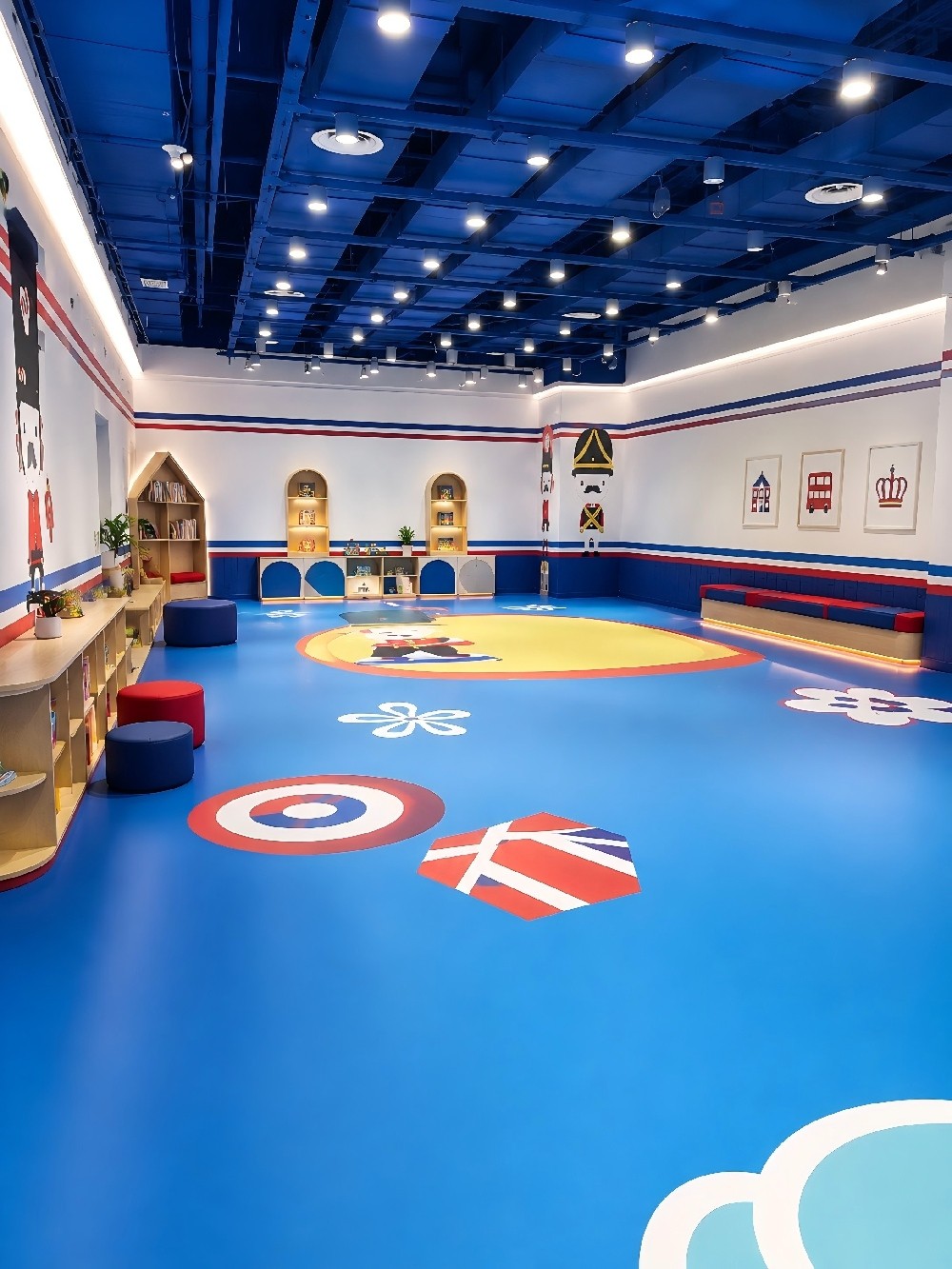 Custom British-Themed Indoor Kids Play Center Project