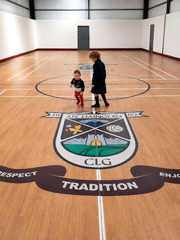 Indoor Sports Vinyl Flooring Project - Daingean Community Sports Hall, Ireland