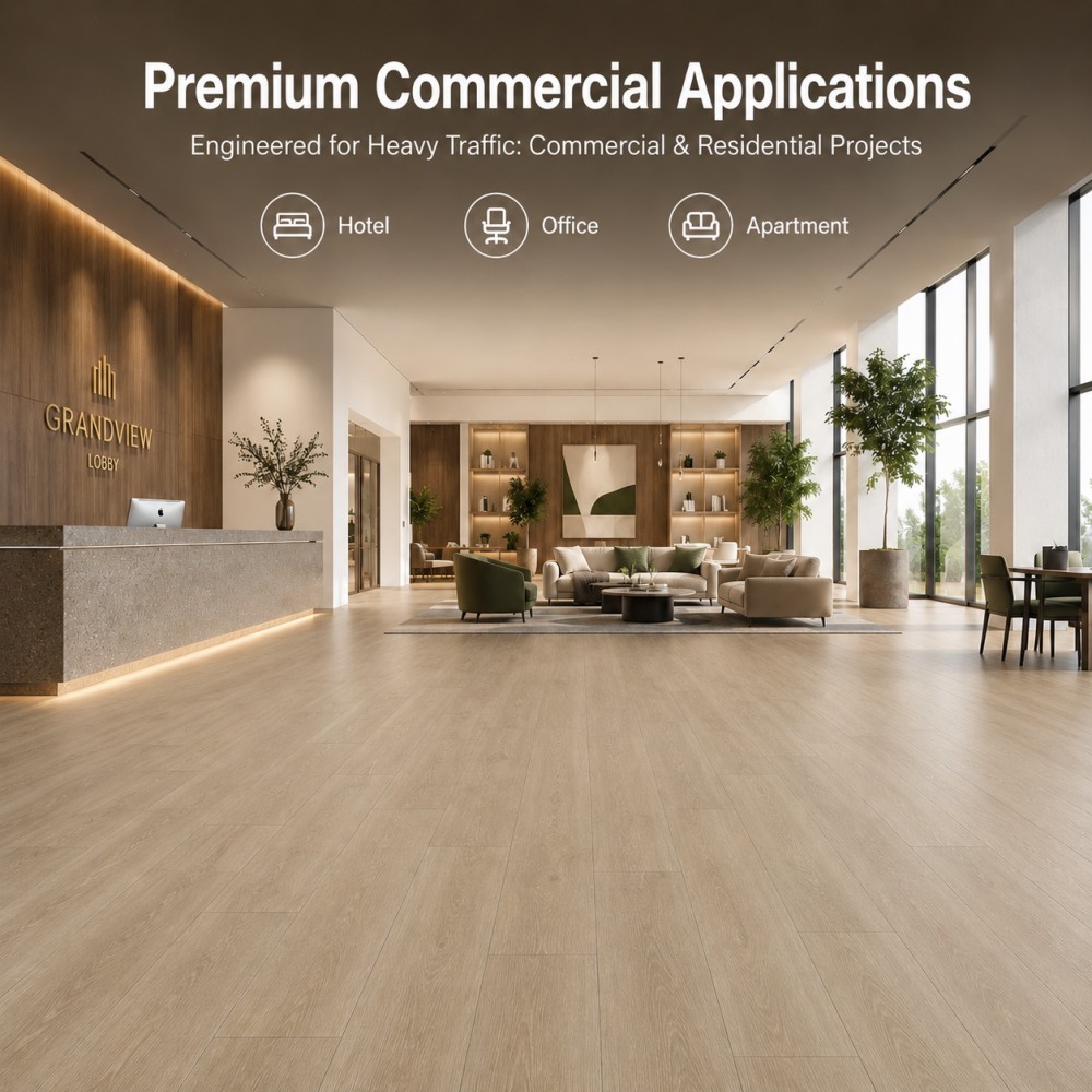Premium WPC Flooring with Pre-Attached IXPE/EVA Underlayment