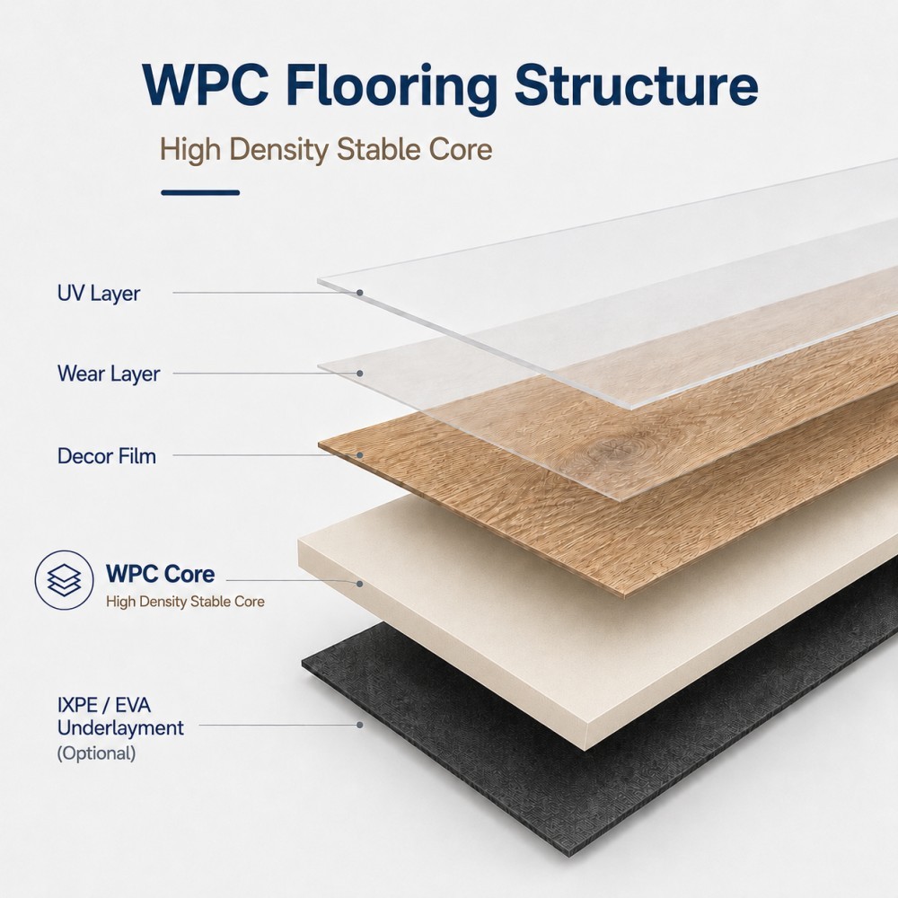 6mm/7mm Waterproof WPC Flooring with Uniclic System