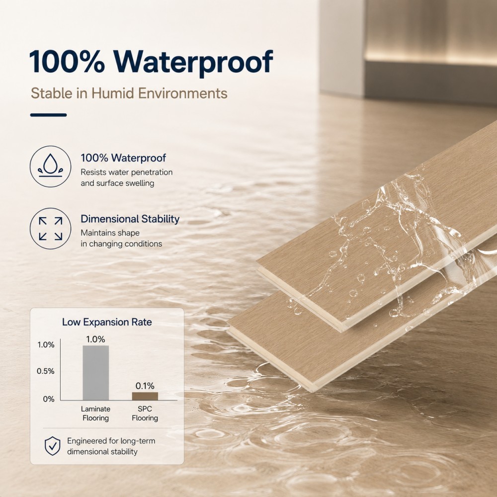 6mm/7mm Waterproof WPC Flooring with Uniclic System