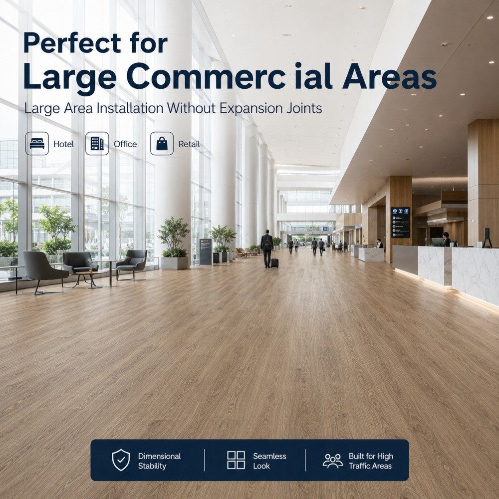 Heavy-Duty ABA WPC Vinyl Flooring for Commercial Areas