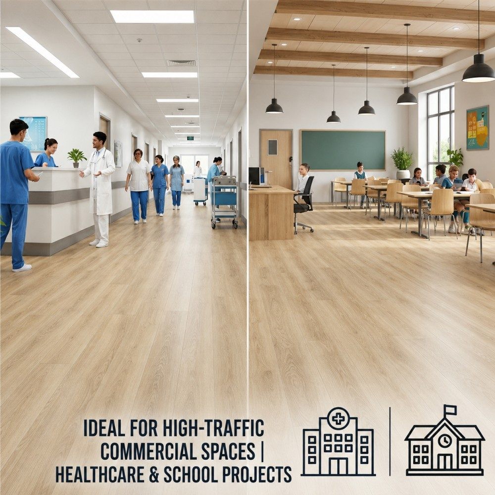 Antibacterial WPC Flooring for Healthcare & School Projects