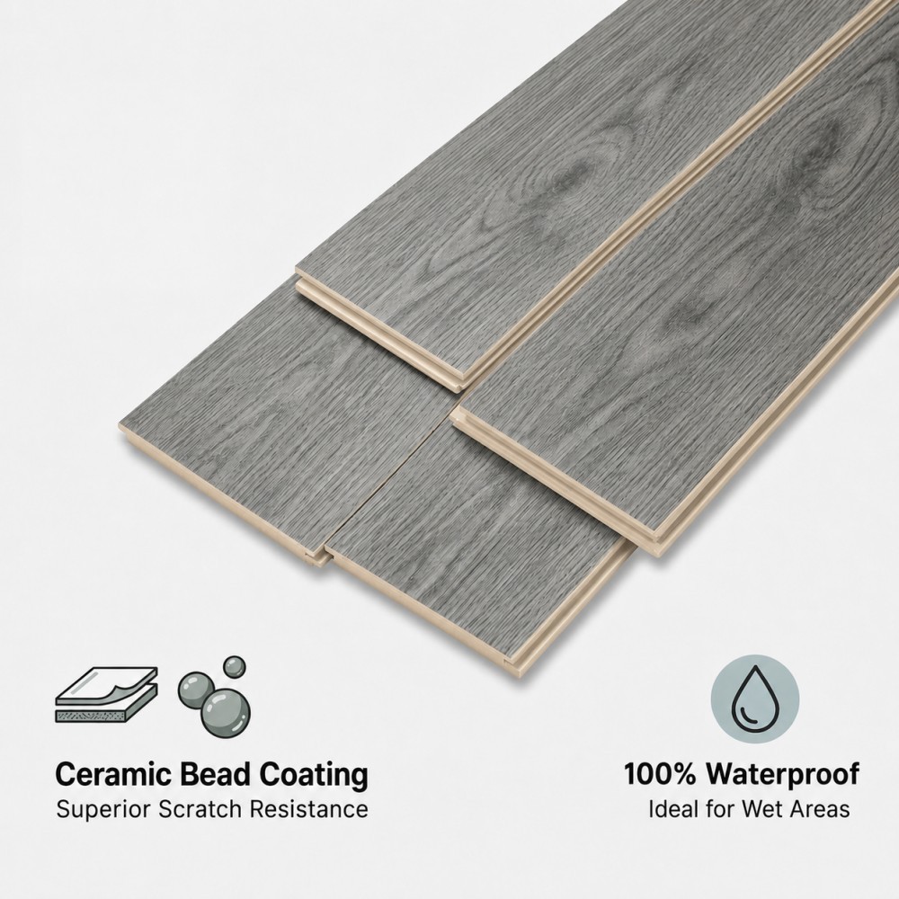 Commercial Heavy-Traffic WPC Flooring with 0.7mm Wear Layer
