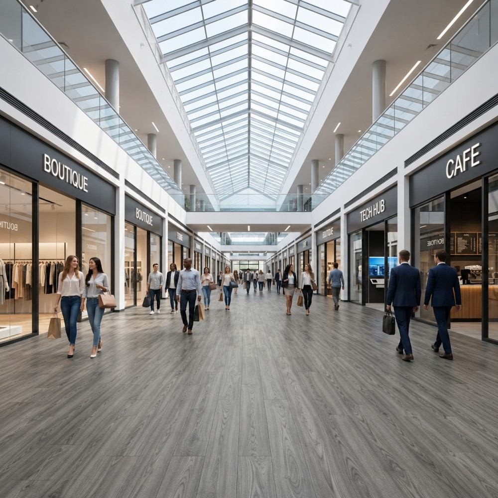 Commercial Heavy-Traffic WPC Flooring with 0.7mm Wear Layer